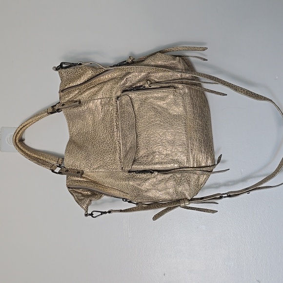 KOOBA  LEATHER METALLIC MINI CROSSBODY PURSE HANDBAG SATCHEL - Picture 4 of 6